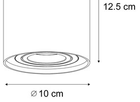Faretto moderno da superficie beige GU10 50mm orientabile e inclinabile - Rondoo Up