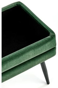 Panca trapuntata con contenitore VELVA 37x78 cm verde/nero