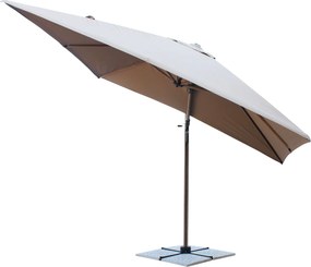 MOLLY - ombrellone effetto legno palo laterale 3x3
