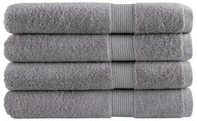 Asciugamani Per Sauna Solund 4 Pz Grigi 80x200cm 600gsm /