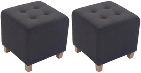 Set Sitzhocker Pharao Confort E Stile - Set Di 2 / Dunkelgrau