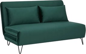 Divano Zenia in velluto verde - l90 x l141 x h81 cm