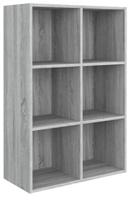 Libreria/credenza grigio sonoma 66x30x98 cm legno multistrato