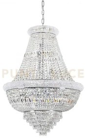 Dubai lampadario sospeso cromo con cristalli molati 24 luci attacco...