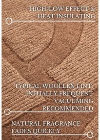 Passatoia marrone in lana tessuta a mano 80x250 cm Alexis - Villeroy&amp;Boch