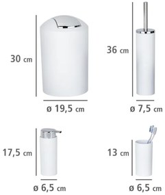 WENKO 24077800 - Set CALVO 6,5x13 cm bianco/lucido cromato