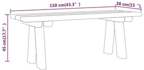 Panchina da Giardino 110 cm in Massello di Pino Impregnato