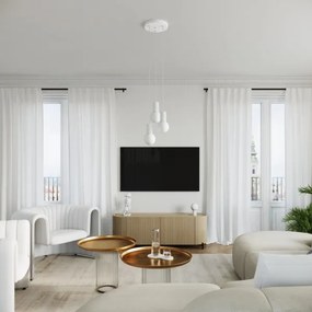 Sollux SL.1710 - Lampadario a sospensione con filo HALO 3xG9/8W/230V diametro 25 cm bianco