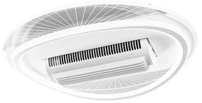 Ventilatore da soffitto Heron bianco, Ø 50 cm, dimmerabile, INTEC