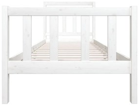 Giroletto bianco in legno massello 90x190 cm 3ft6 single