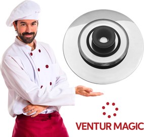 Coperchio Magico Antiodore Ø22 cm Ventur Magic in Acciaio Inox Pomolo Nero...