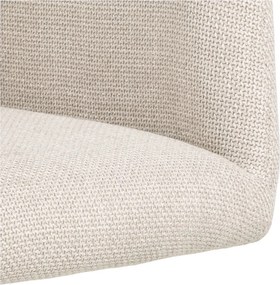 Set di sedie da pranzo beige in imbottito con braccioli 2 pz Laura – Actona
