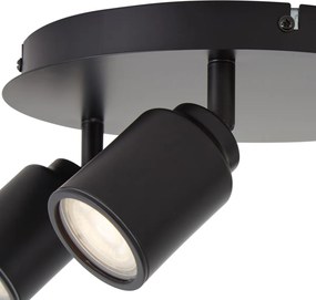Faretto da bagno moderno nero 3 luci IP44 - Ducha