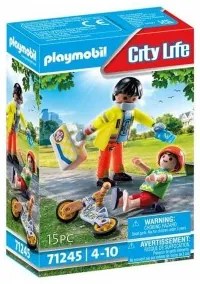 Playset Playmobil City Life - Paramedic with Patient 71245 15 Pezzi