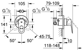GROHE 29042000 - Miscelatore doccia BAULOOP cromo lucido