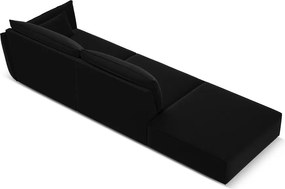 Divano nero con penisola a destra con rivestimento in velluto 264 cm Vanda – Mazzini Sofas