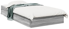 Giroletto Cassetti Grigio Sonoma 90x190 Cm Legno Multistrato /