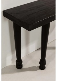 Tavolo consolle nero in mango massiccio 40x130 cm Inaya – MOME