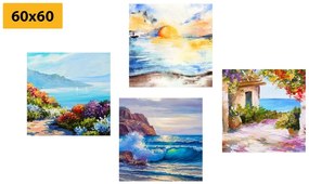 Set di quadri – Mare e spiaggia