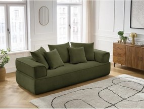 Divano verde con rivestimento in ciniglia 237 cm Whesley – Bobochic Paris