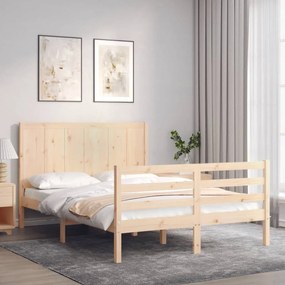 Giroletto Con Testiera 140x200 Cm İn Legno Massello /