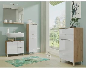 Mobile bianco sotto il lavabo in rovere 80x56 cm Mauresa - Germania