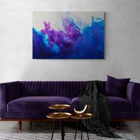 Stampa su tela – Inchiostro in sfumature blu-viola