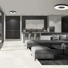 Plafoniera LED moderno Coin, nero Ø 50 cm dimmerabile, 3900 lumen MANTRA