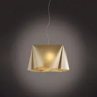 Sospensione Moderna 1 Luce Wanda In Polilux Oro D45 Made In Italy