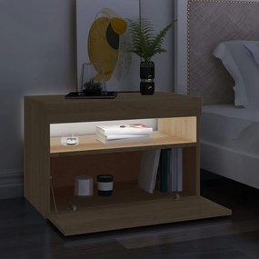 Mobili porta tv con led 2 pz rovere sonoma 60x35x40 cm