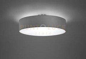 Hotel plafoniera tonda paralume grigio cm50 3 luci attacco e27
