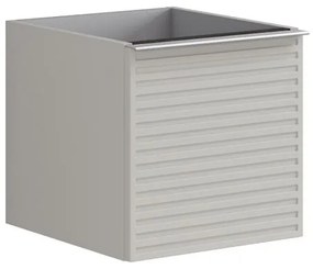 Struttura semi colonna da bagno Pixel 1 cassetto laccato opaco grigio pastello L 40 x H 40 x P 45.5 cm