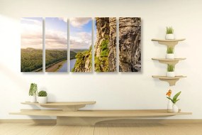 Quadri 5 pezzi – Vista sul fiume Elba