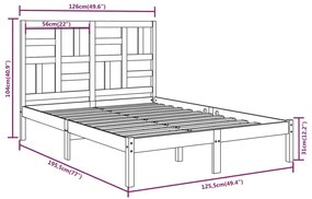 Giroletto in Legno Massello 120x190 cm Small Double