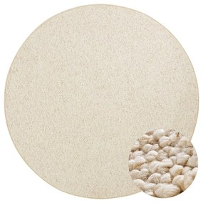 Tappeto circolare in crema, ⌀ 200 cm Wolly - BT Carpet
