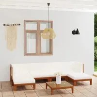 Set Divani da Giardino 7 pz con Cuscini in Massello di Acacia cod mxl 37873