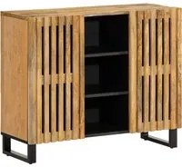 Credenza 90x34x75 cm in Legno Massello di Mango Grezzo 377574