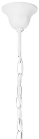Lampadario a sospensione con catena DONATO 6xE14/40W/230V bianco