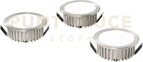 Incasso led fusion nikel 3 pezzi 5w 1200lm 4000k 7x3,2cm