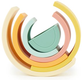 Bieco - Arcobaleno impilabile in silicone - Tropical Vibes