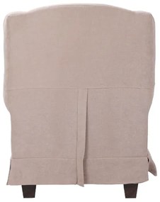 Poltrona imbottita in tessuto sfoderabile BERGERE BEIGE CON POUF