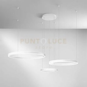 Lampadario a sospensione led akrobat 3 cerchi bianca 180w 20620lm c...