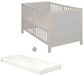 Lettino grigio chiaro con altezza regolabile 70x140 cm Easy Sleep – Roba