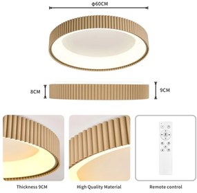 Brilagi - Plafoniera LED dimmerabile FALCON MODERN LED/54W/230V 60 cm beige + telecomando