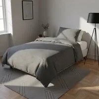 Parure copripiumino singolo Jersey melange grigio