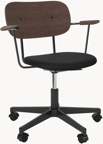 Sedia da scrivania in metallo e legno con seduta imbottita, altezza regolabile Co Task