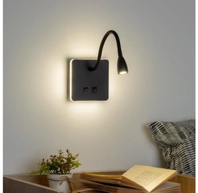 Brilagi - LED Lampada flessibile da muro MAYA Double LED/4W/230V + LED/3W nero
