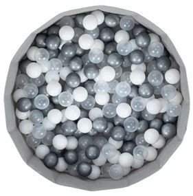 Piscina secca per bambini con palline pr. 80 cm bianco/grigio