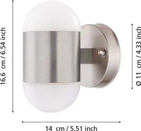 Eglo 75392 - Applique da esterno a LED MEROLA 2xLED/3,7W/230V IP44, finitura cromata