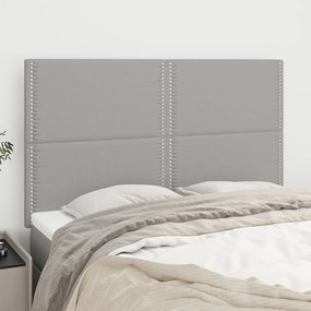 Testiere 4 Pz Grigio Chiaro 72x5x78/88 Cm İn Tessuto /